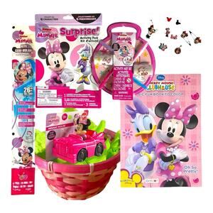 Minnie Mouse Gift Basket for Girl | Coloring Book, Toy Car, Kite, Art Set & More